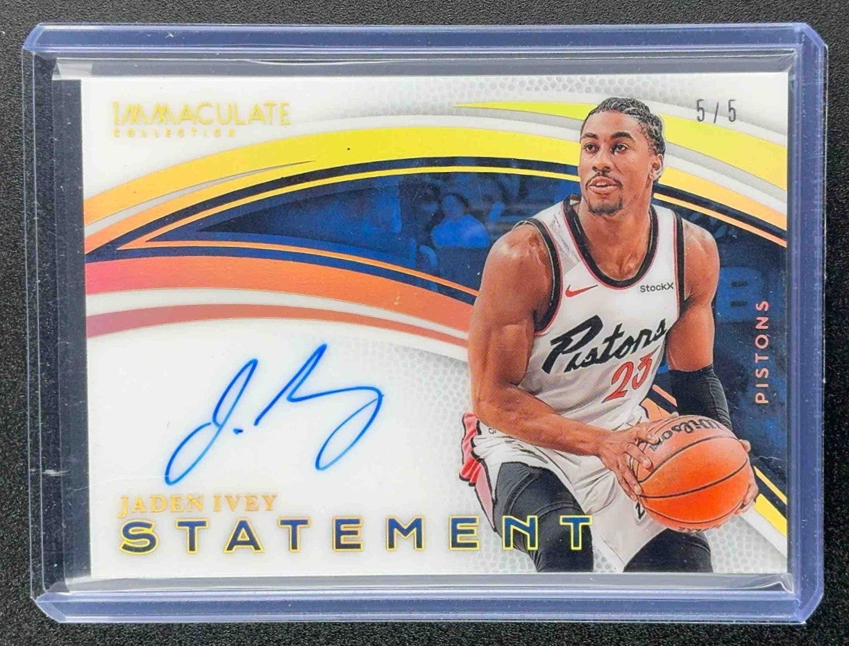 2024 Panini Immaculate Collection Jaden Ivey Statement Signatures Gold /5 Auto