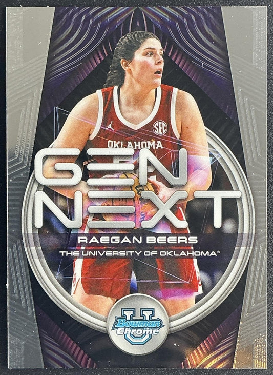 RAEGAN BEERS 2025-26 BOWMAN #GN-7 GEN NEXT CHROME SOONERS