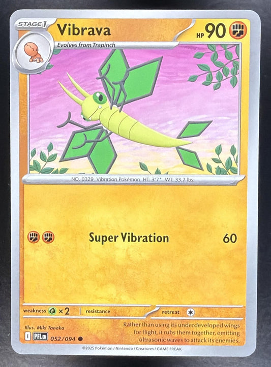VIBRAVA 2025 POKEMON PHANTASMAL FLAMES #052/094 COMMON