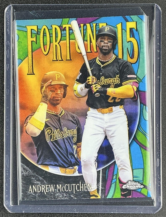 ANDREW MCCUTCHEN 2025 TOPPS CHROME UPDATE #F15-17 FORTUNE 15 PIRATES