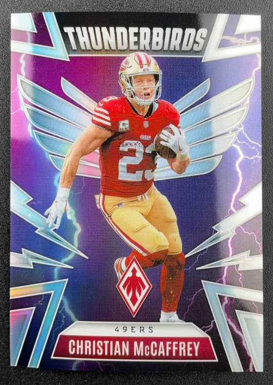 CHRISTIAN MCCAFFREY 2025 PANINI PHOENIX #44 THUNDERBIRDS 49ERS