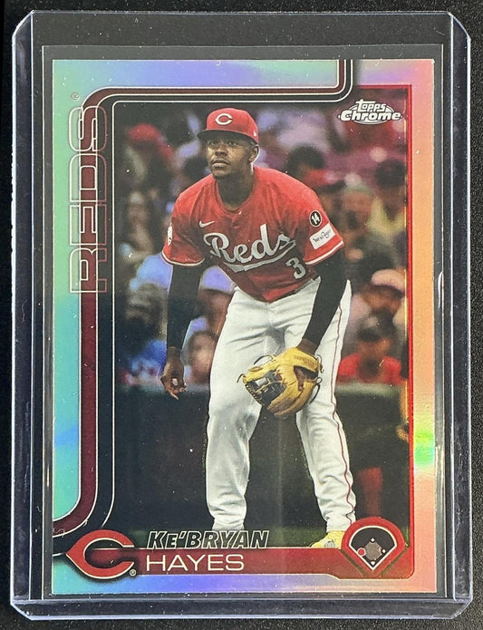 KE'BRYAN HAYES 2025 TOPPS CHROME UPDATE #USC13 REFRACTOR REDS