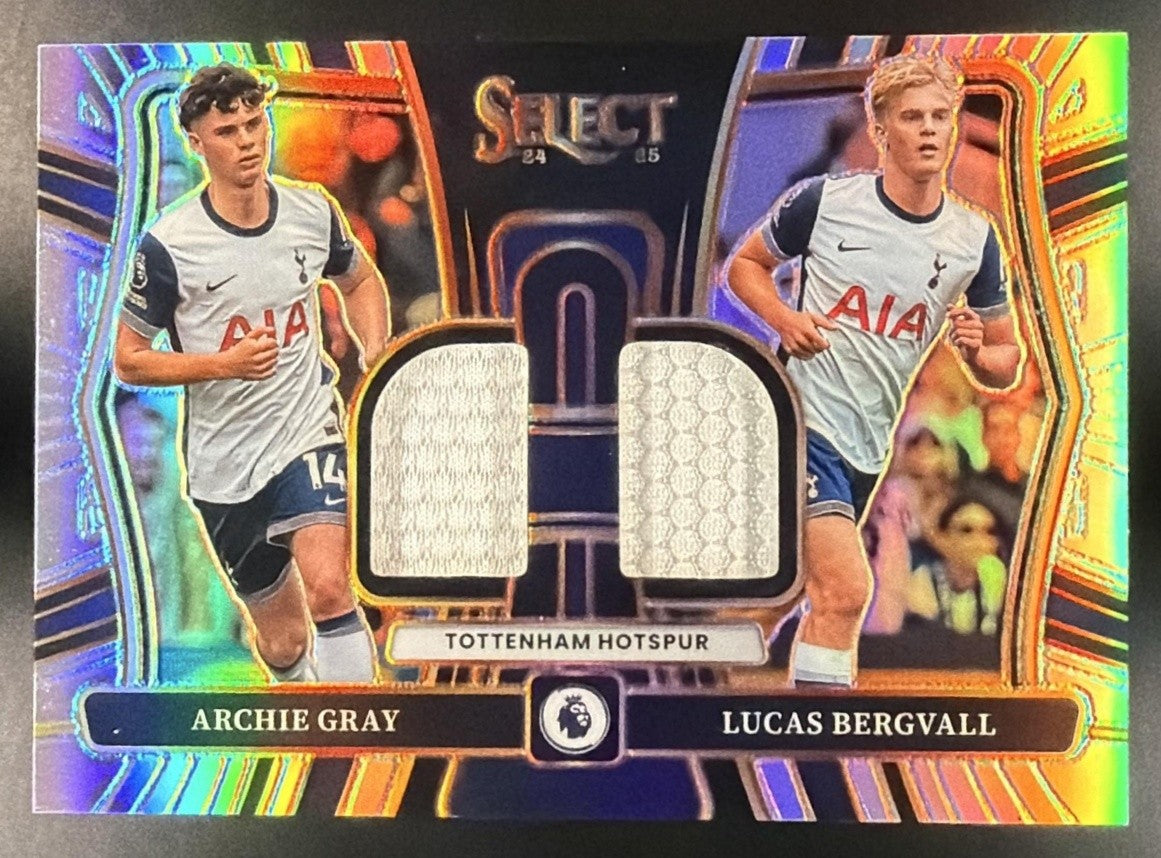 2024 Panini Select Premier Archie Gray Lucas Bergvall #DS-TOT Dual Swatches