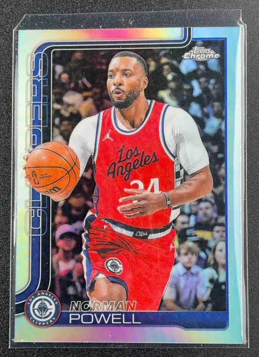 NORMAN POWELL 2025-26 TOPPS CHROME #22 REFRACTOR CLIPPERS