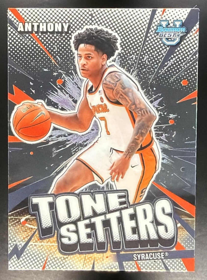 KIYAN ANTHONY 2025-26 BOWMAN BEST UNIVERSITY #TS-4 TONE SETTERS ORANGE