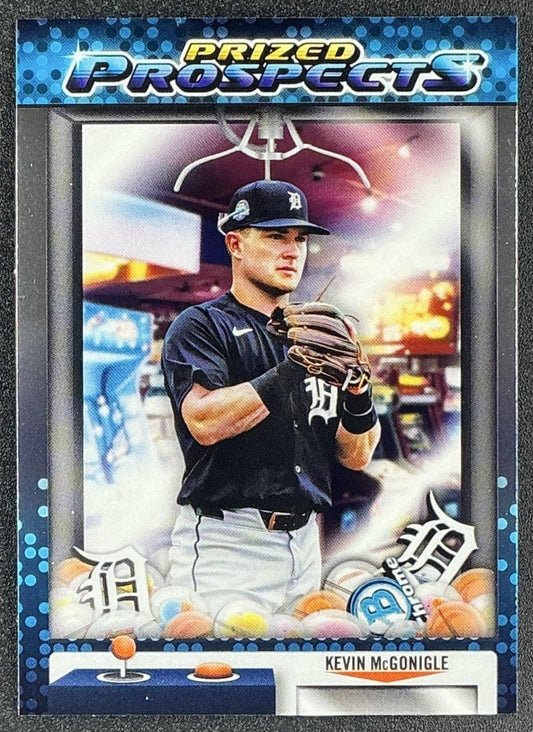 KEVIN MCGONIGLE 2025 BOWMAN DRAFT #PP-2 CHROME PRIZED PROSPECTS TIGERS