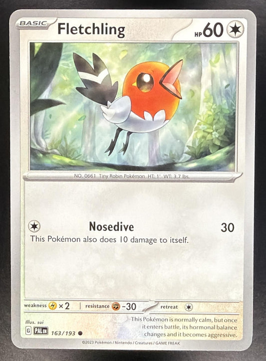 FLETCHLING 2023 POKEMON SCARLET & VIOLET PALDEA EVOLVED #163/193