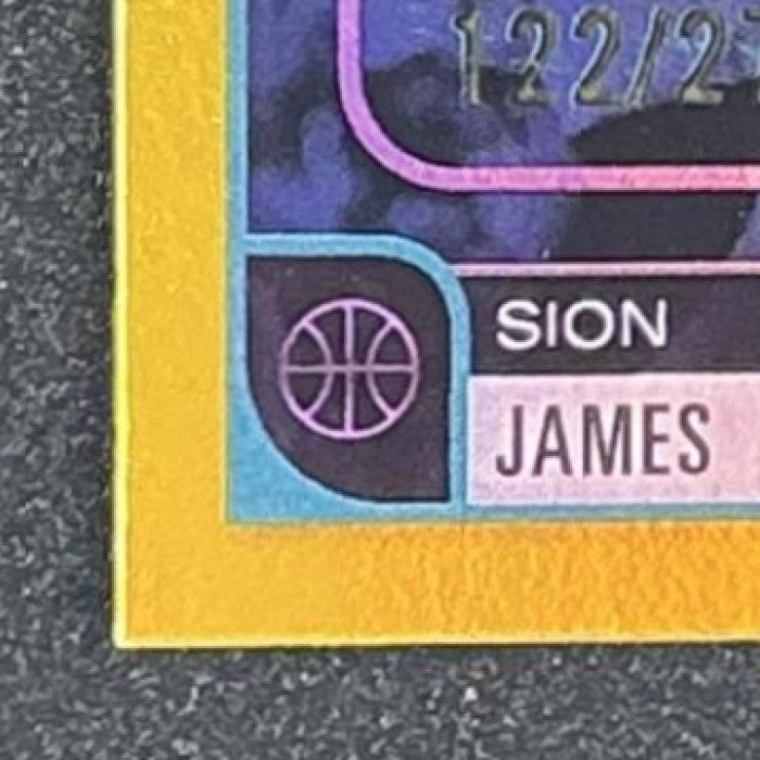 2025 Topps Hoops Sion James #151 Rainbow Blue and Yellow Foil /275 RC