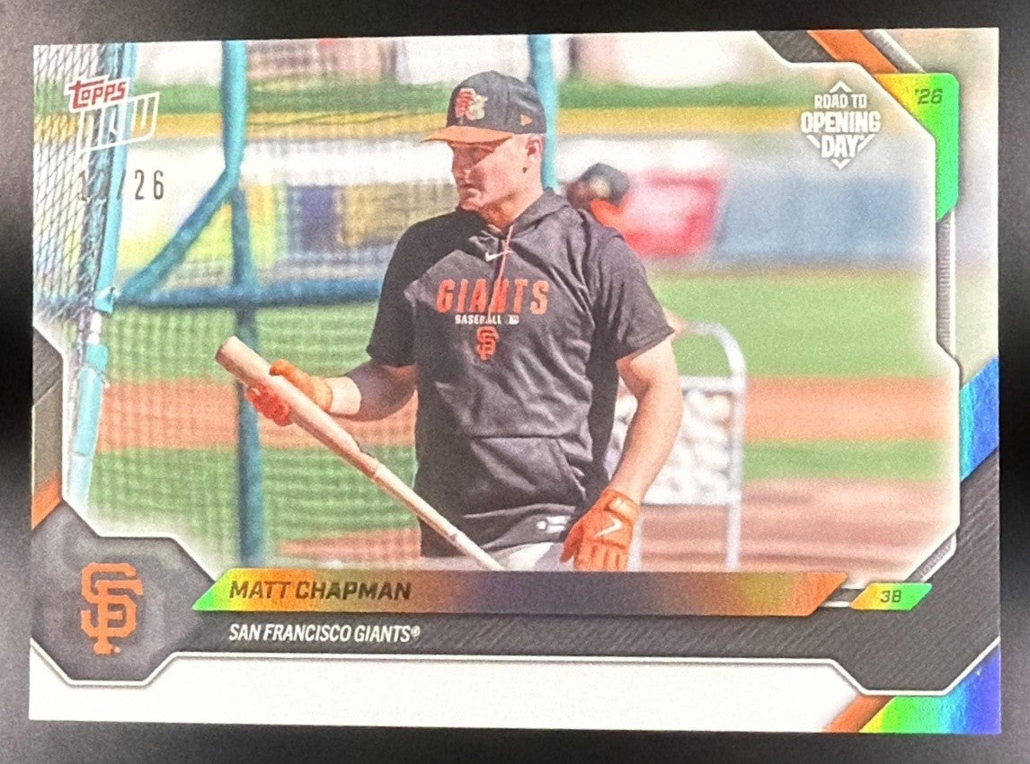 2026 Topps Now Road to Opening Day Matt Chapman Gold Foil /26