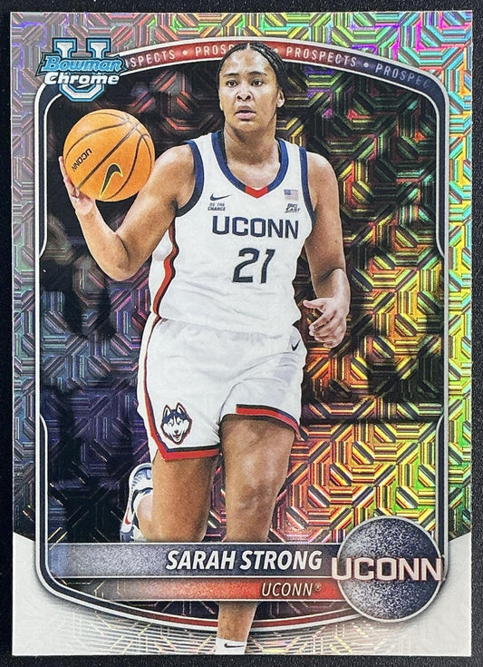 SARAH STRONG 2025-26 BOWMAN #BCP-80 CHROME PROSPECTS MOJO REFRACTOR HUSKIES