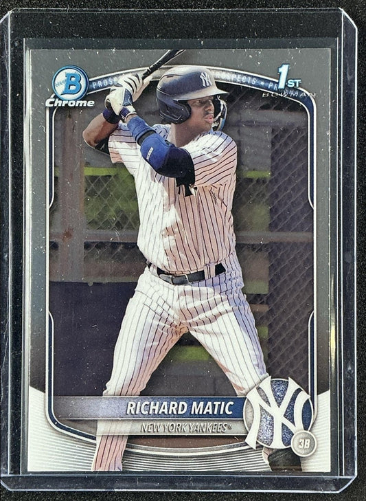 RICHARD MATIC 2025 BOWMAN #BCP-71 CHROME 1ST PROSPECT YANKEES