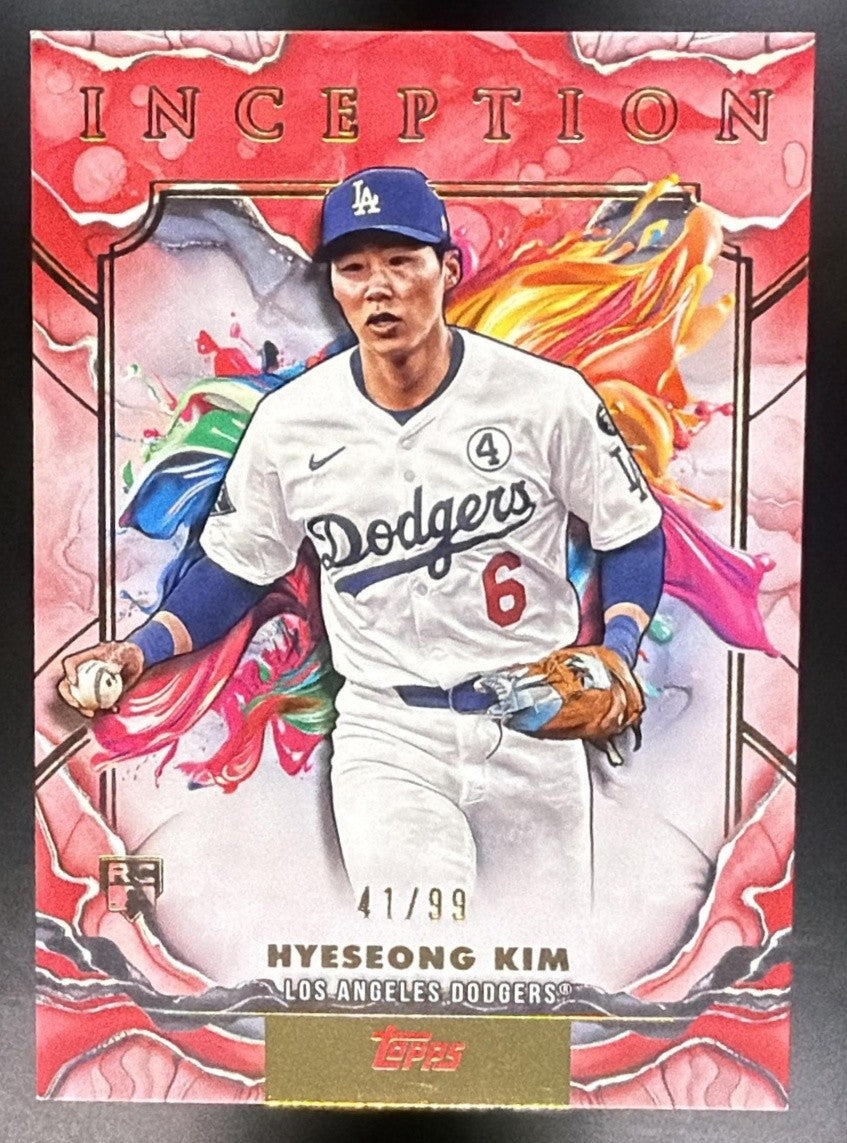 HYESEONG KIM 2025 TOPPS INCEPTION #4 RED 41/99 RC DODGERS