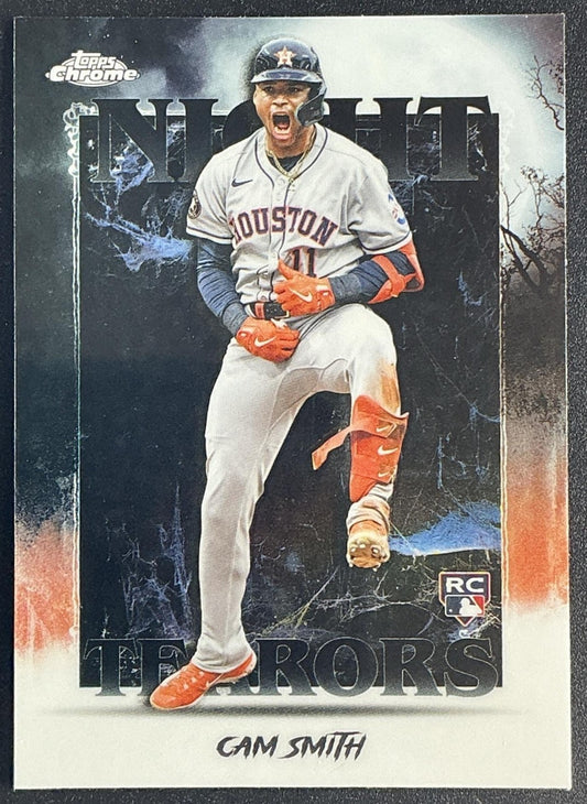 CAM SMITH 2025 TOPPS CHROME UPDATE #NT-19 NIGHT TERRORS RC ASTROS