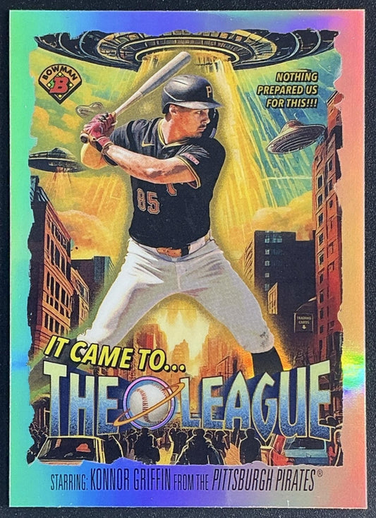KONNOR GRIFFIN 2025 BOWMAN CHROME #IT-8 IT CAME TO THE LEAGUE PIRATES