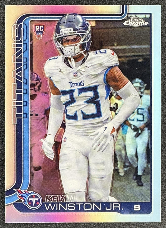 KEVIN WINSTON JR. 2025 TOPPS CHROME #375 ROOKIE REFRACTOR RC TITANS