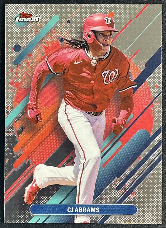 CJ ABRAMS 2025 TOPPS FINEST #292 RARE NATIONALS