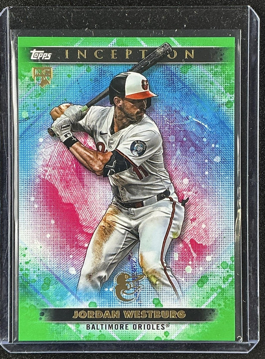 JORDAN WESTBURG 2024 TOPPS INCEPTION #48 GREEN RC ORIOLES
