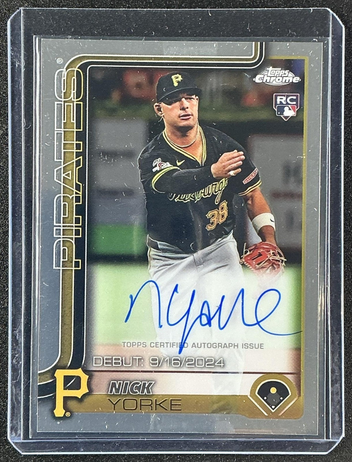 NICK YORKE 2025 TOPPS CHROME UPDATE #CRDA-NY ROOKIE DEBUT AUTO RC PIRATES
