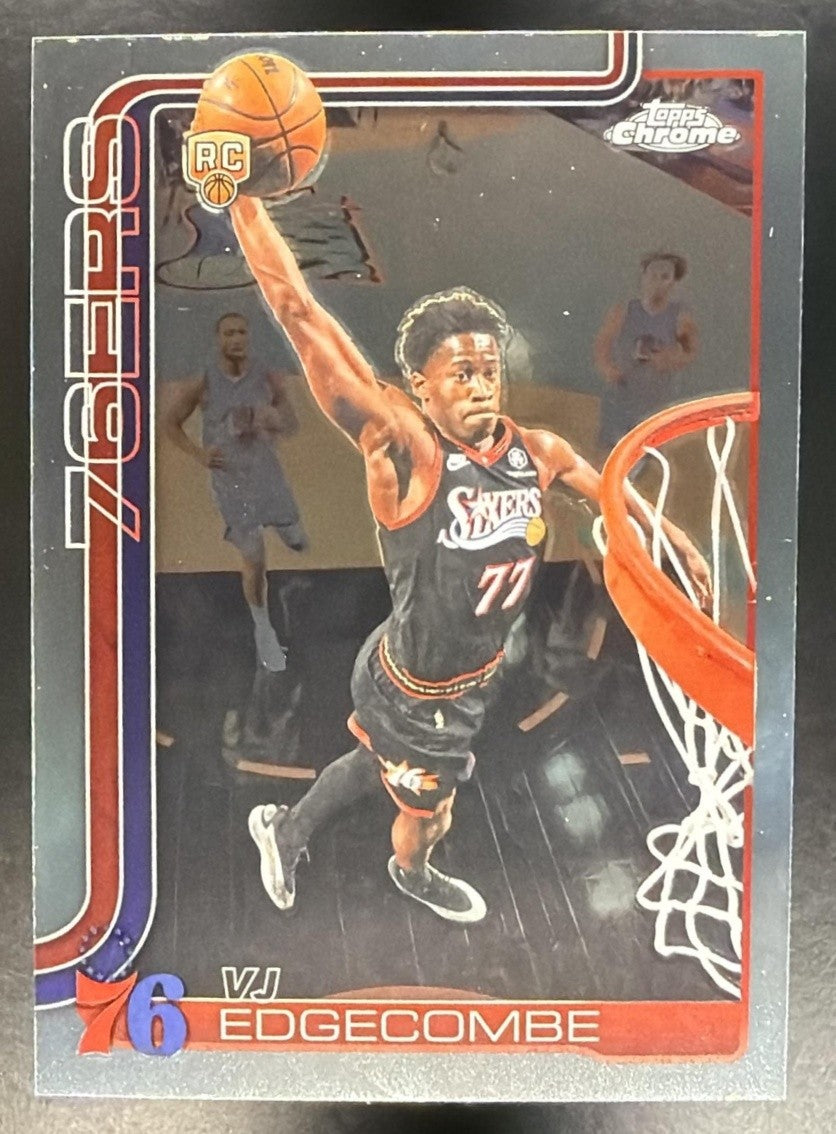 VJ EDGECOMBE 2025-26 TOPPS CHROME UPDATE #153 RC 76ERS