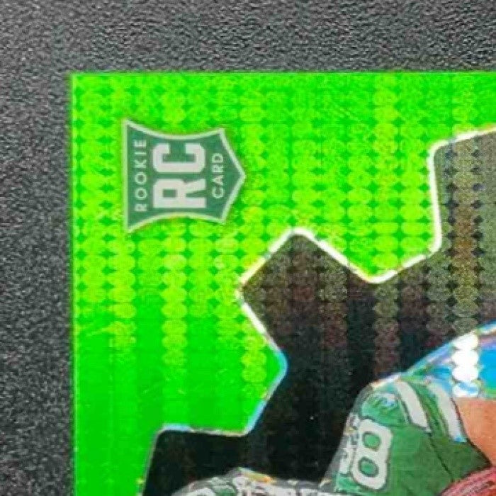 2025 Panini Prizm Mason Taylor #RGR-MTR Rookie Gear Neon Green Pulsar MEM RC