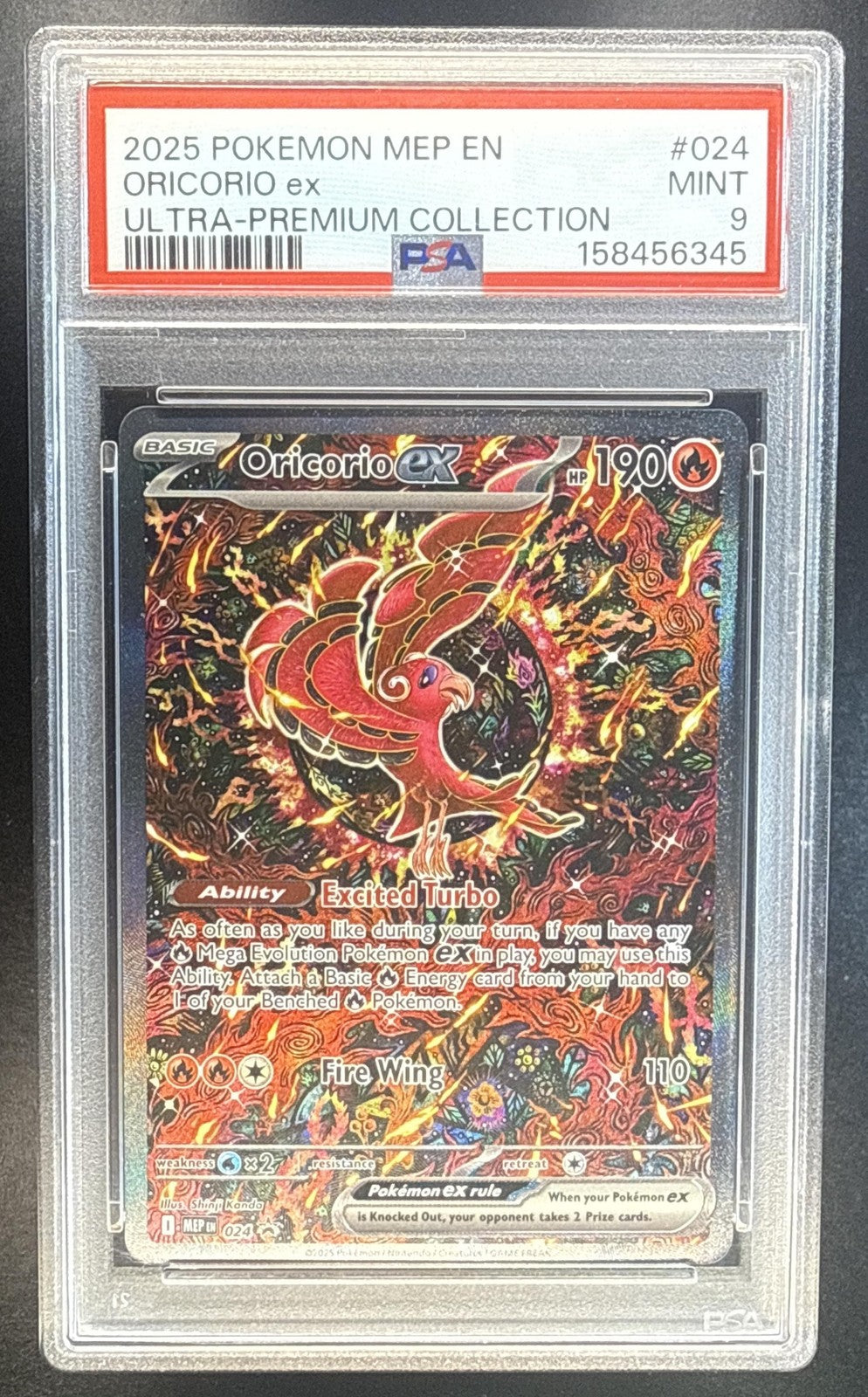 ORICORIO EX 2026 POKEMON MEP BLACK STAR PROMOS #024 PSA 9
