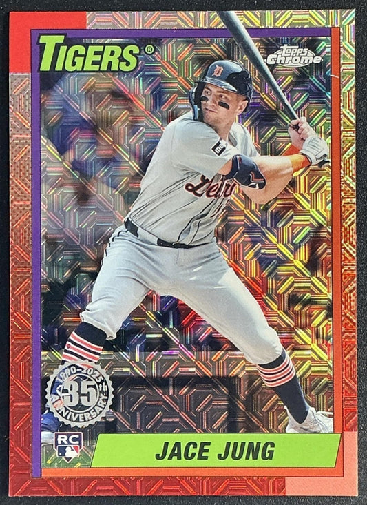 JACE JUNG 2025 TOPPS #T90C-148 1990 BASEBALL CHROME SILVER PACK RC TIGERS