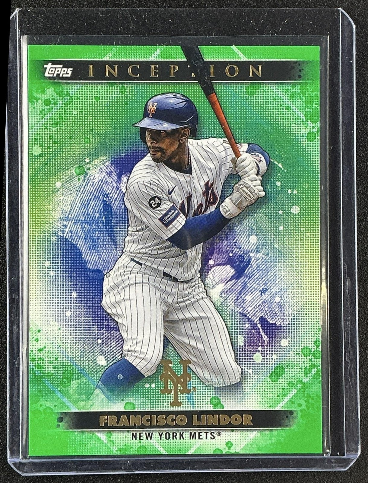 FRANCISCO LINDOR 2024 TOPPS INCEPTION #19 GREEN METS