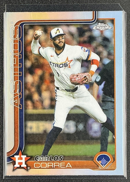 CARLOS CORREA 2025 TOPPS CHROME UPDATE #USC164 REFRACTOR ASTROS