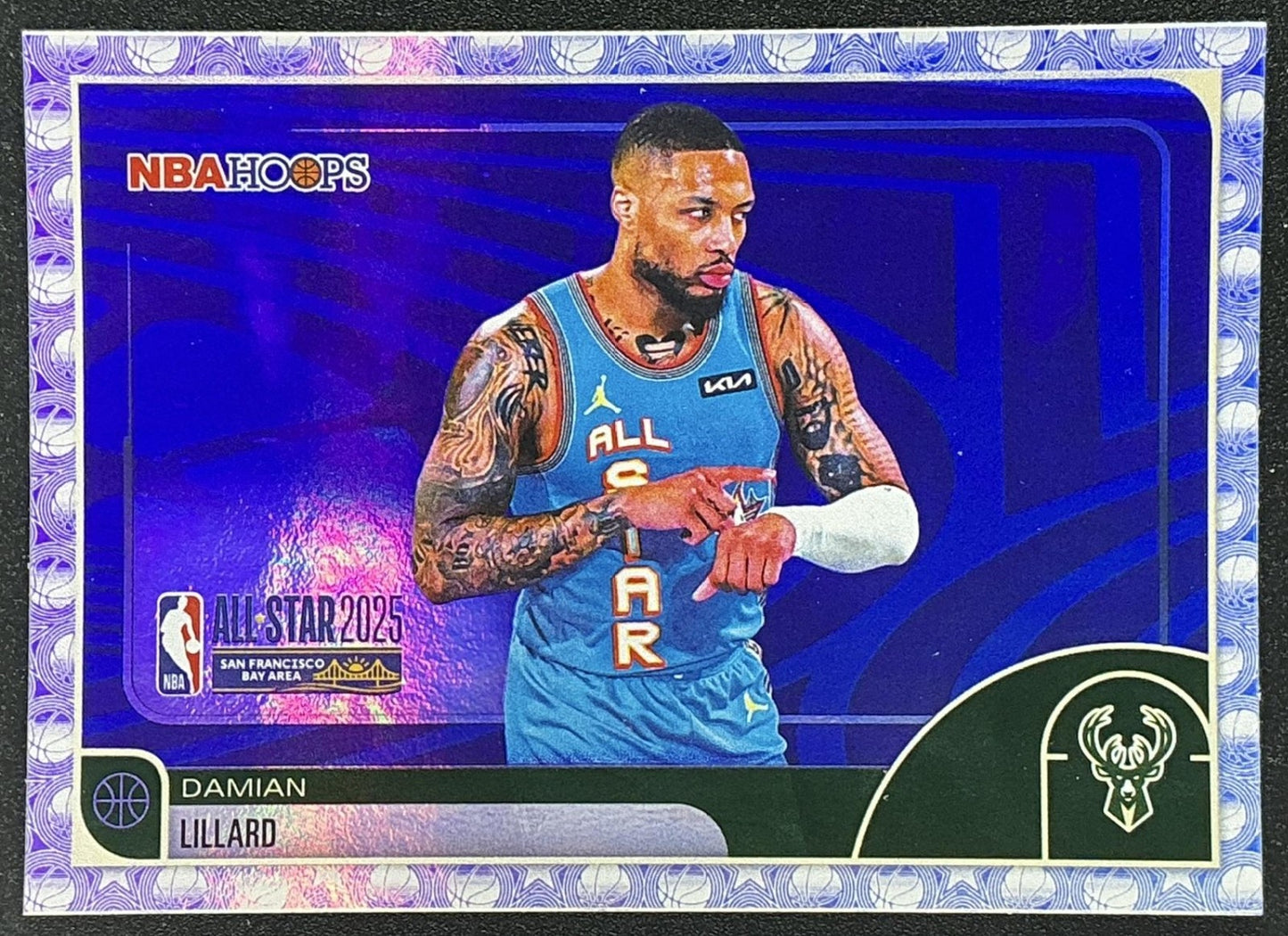 DAMIAN LILLARD 2025-26 TOPPS HOOPS #274 RAINBOW FOIL ALL-STAR BUCKS