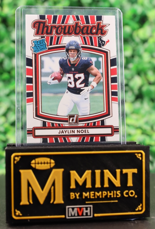 JAYLIN NOEL 2025 PANINI DONRUSS THROWBACK RATED ROOKIE HOUSTON TEXANS