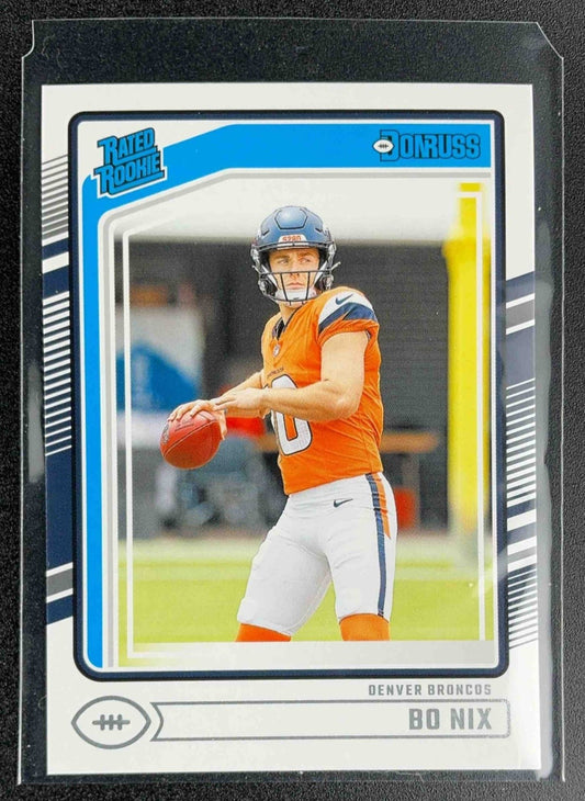 BO NIX 2024 PANINI DONRUSS #369 RC RATED ROOKIE BRONCOS