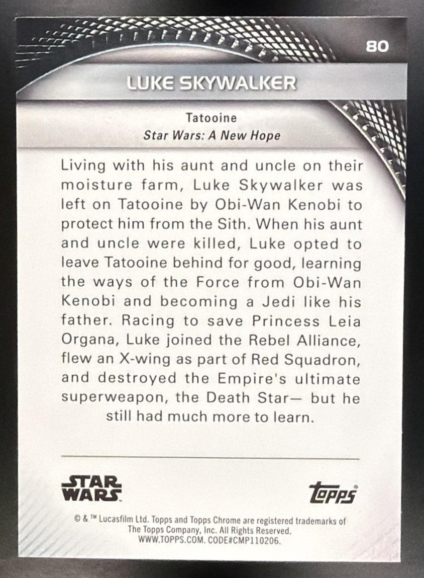 LUKE SKYWALKER 2025 TOPPS STAR WARS HYPERSPACE #80