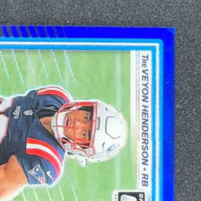 2025 Panini Donruss Optic TreVeyon Henderson #248 Rated Rookie Blue Hyper Prizm