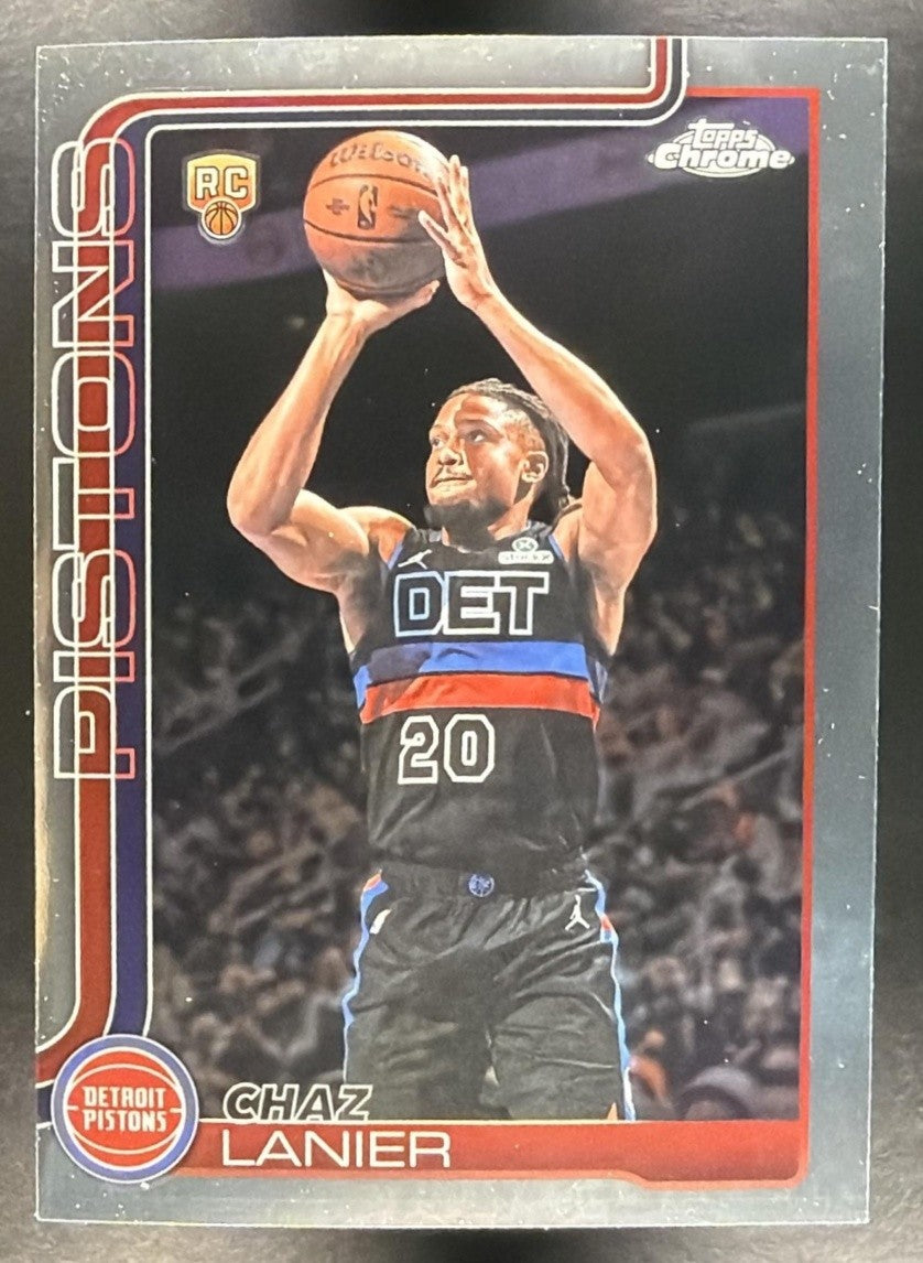 CHAZ LANIER 2025-26 TOPPS CHROME UPDATE #188 RC PISTONS