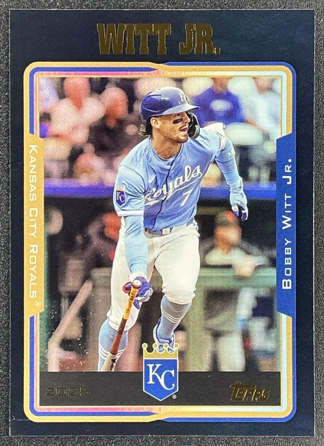 BOBBY WITT JR. 2025 TOPPS ARCHIVES #260 2005 DESIGN BLACK FOILBOARD ROYALS