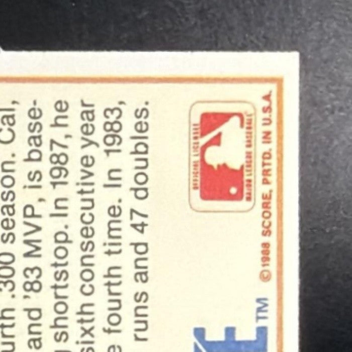 1988 Score Super Shortstops Tony Fernandez Cal Ripken Jr. Alan Trammell