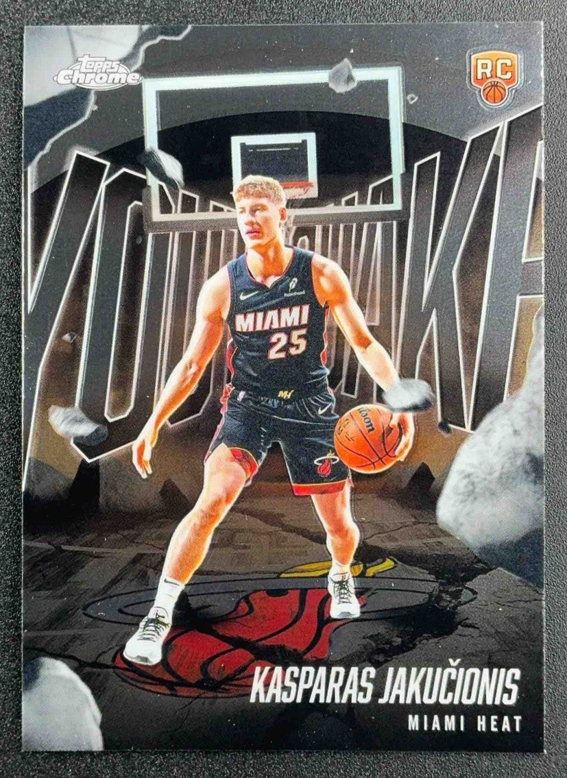 KASPARAS JAKUCIONIS 2025-26 TOPPS CHROME #YQ-11 YOUTHQUAKE RC HEAT