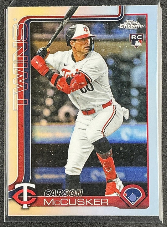 CARSON MCCUSKER 2025 TOPPS CHROME UPDATE #USC155 REFRACTOR RC TWINS