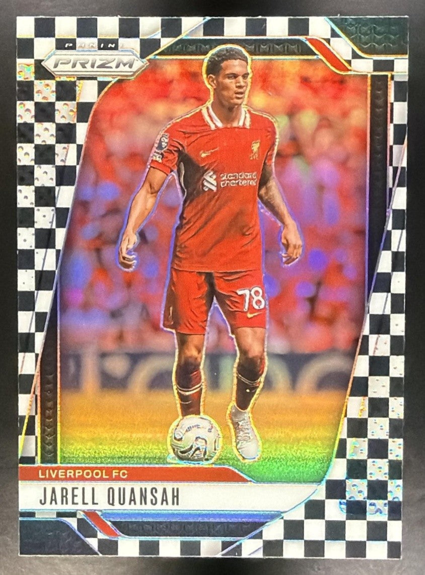 2024 Panini Prizm Premier League Jarell Quansah #44 Black and White Checker
