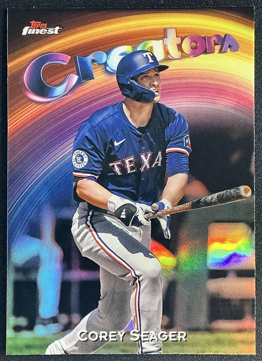 COREY SEAGER 2025 TOPPS FINEST #C-10 CREATORS REFRACTOR RANGERS