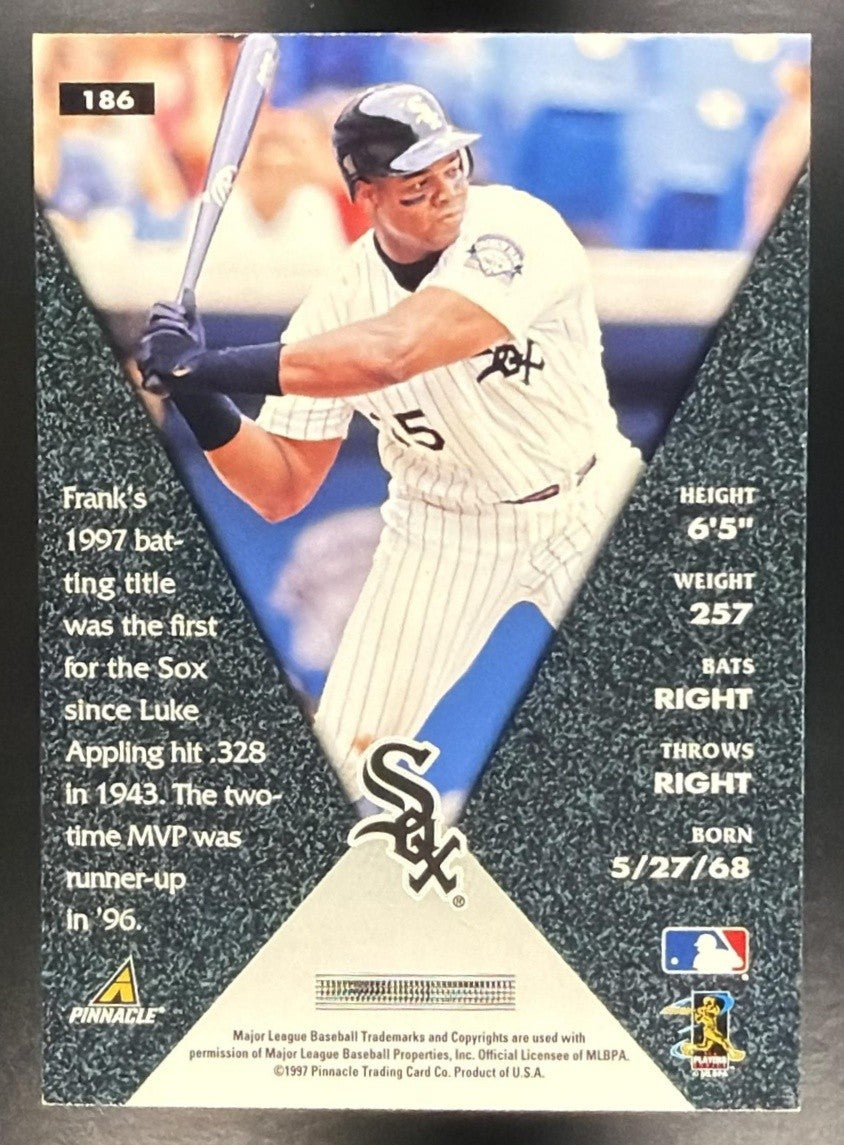 FRANK THOMAS 1998 PINNACLE #186 WHITE SOX