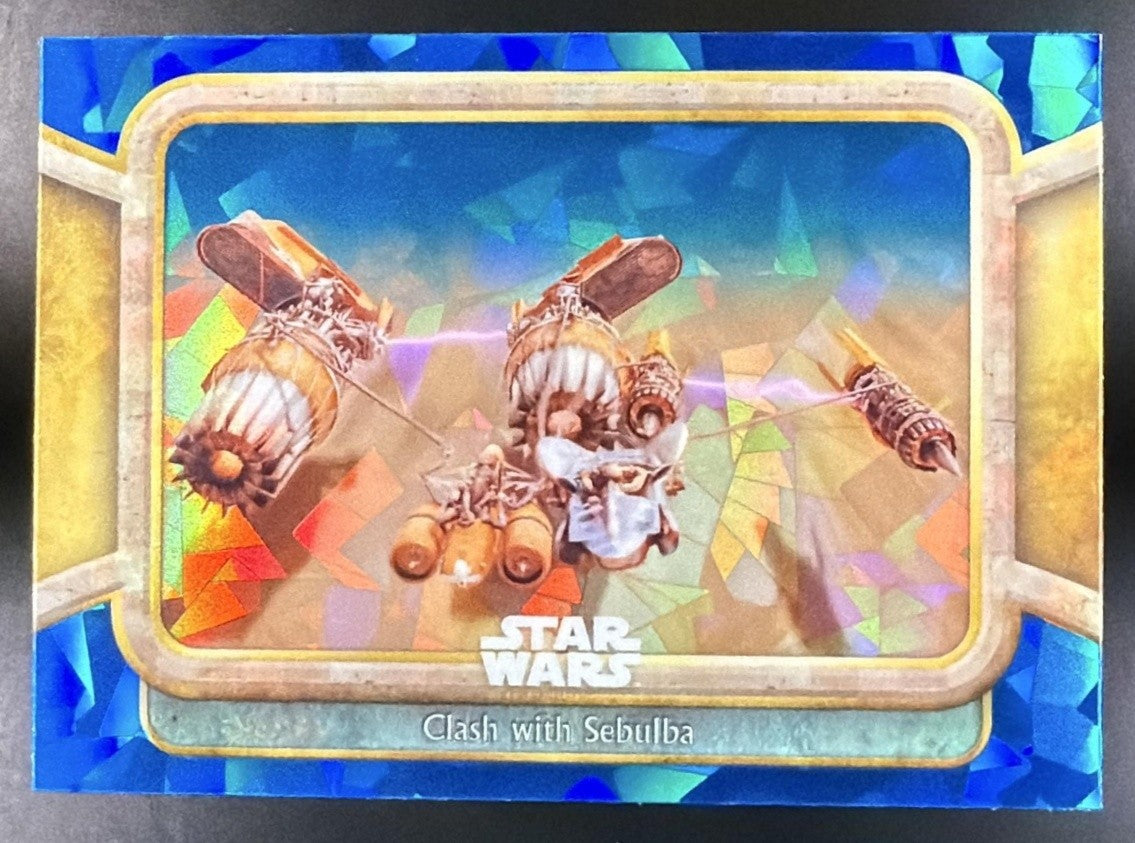 CLASH WITH SEBULBA 2024 TOPPS CHROME SAPPHIRE STAR WARS: THE PHANTOM MENACE #51
