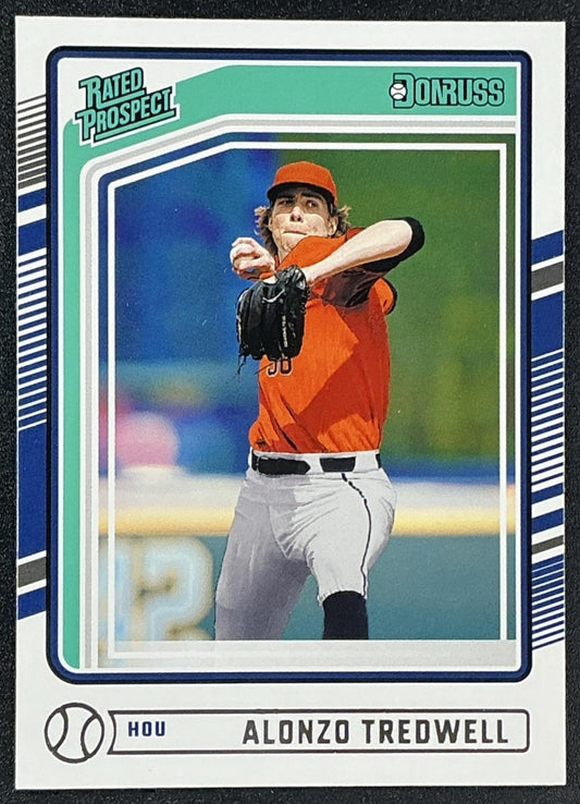 ALONZO TREDWELL 2024 PANINI DONRUSS #157 RATED PROSPECT ASTROS