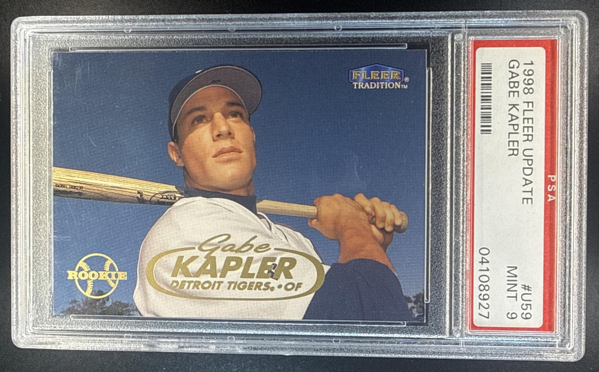 GABE KAPLER 1998 FLEER TRADITION UPDATE #U59 RC TIGERS PSA 9