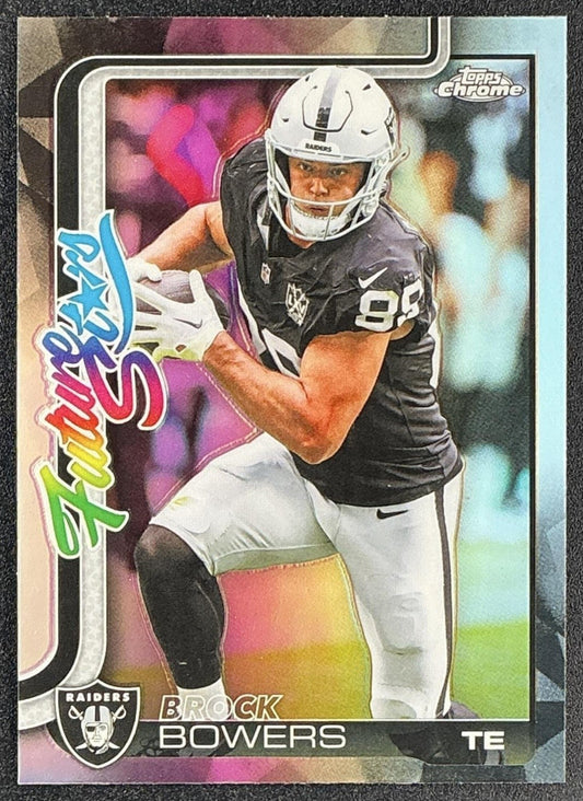 BROCK BOWERS 2025 TOPPS CHROME #FS-21 FUTURE STARS REFRACTOR SP RAIDERS
