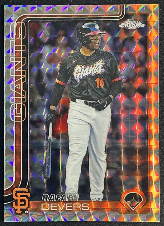 RAFAEL DEVERS 2025 TOPPS CHROME UPDATE #USC105 GEOMETRIC REFRACTOR GIANTS