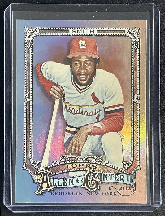 OZZIE SMITH 2025 TOPPS ALLEN & GINTER #58 SILVER PORTRAIT CARDINALS
