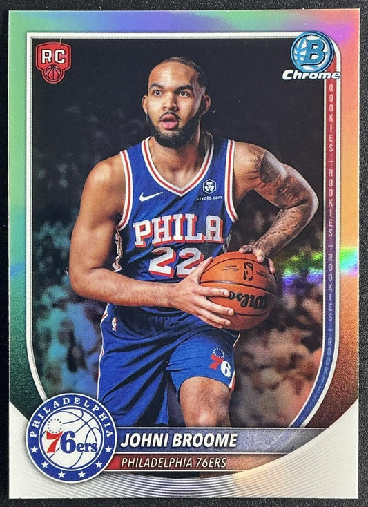 JOHNI BROOME 2025-26 BOWMAN #BRR-35 CHROME RED ROOKIE VARIATION SP RC 76ERS