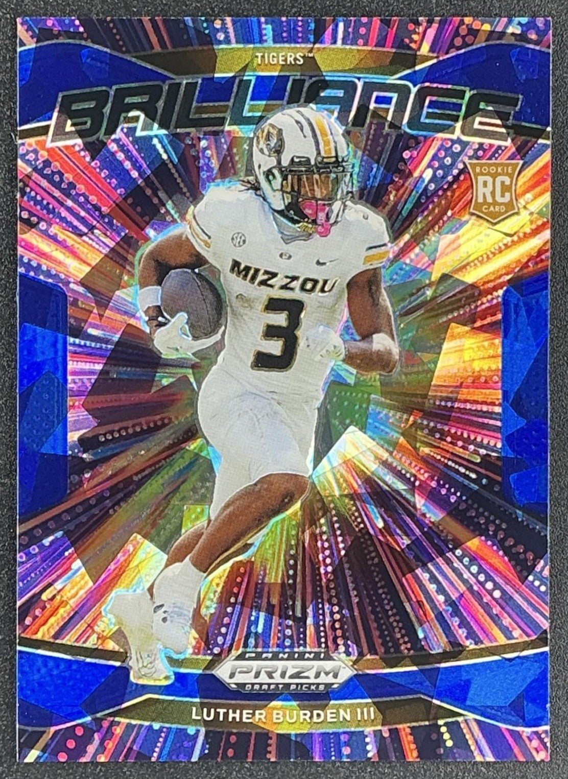 2025 Panini Prizm Draft Picks Luther Burden III #12 Brilliance Blue Ice /149