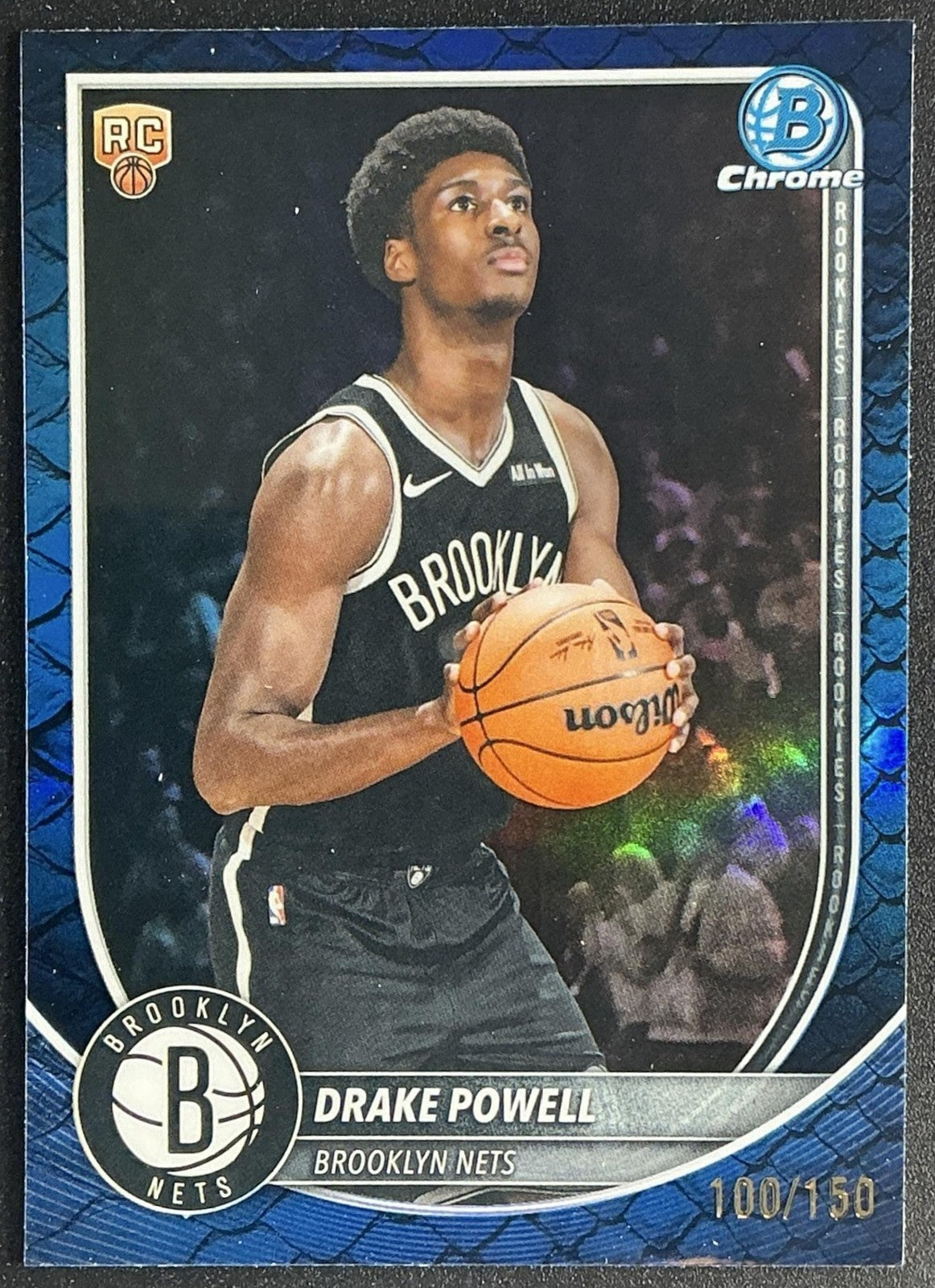 2025 Bowman Drake Powell #BCV-22 Chrome Reptilian Blue Refractor /150 RC